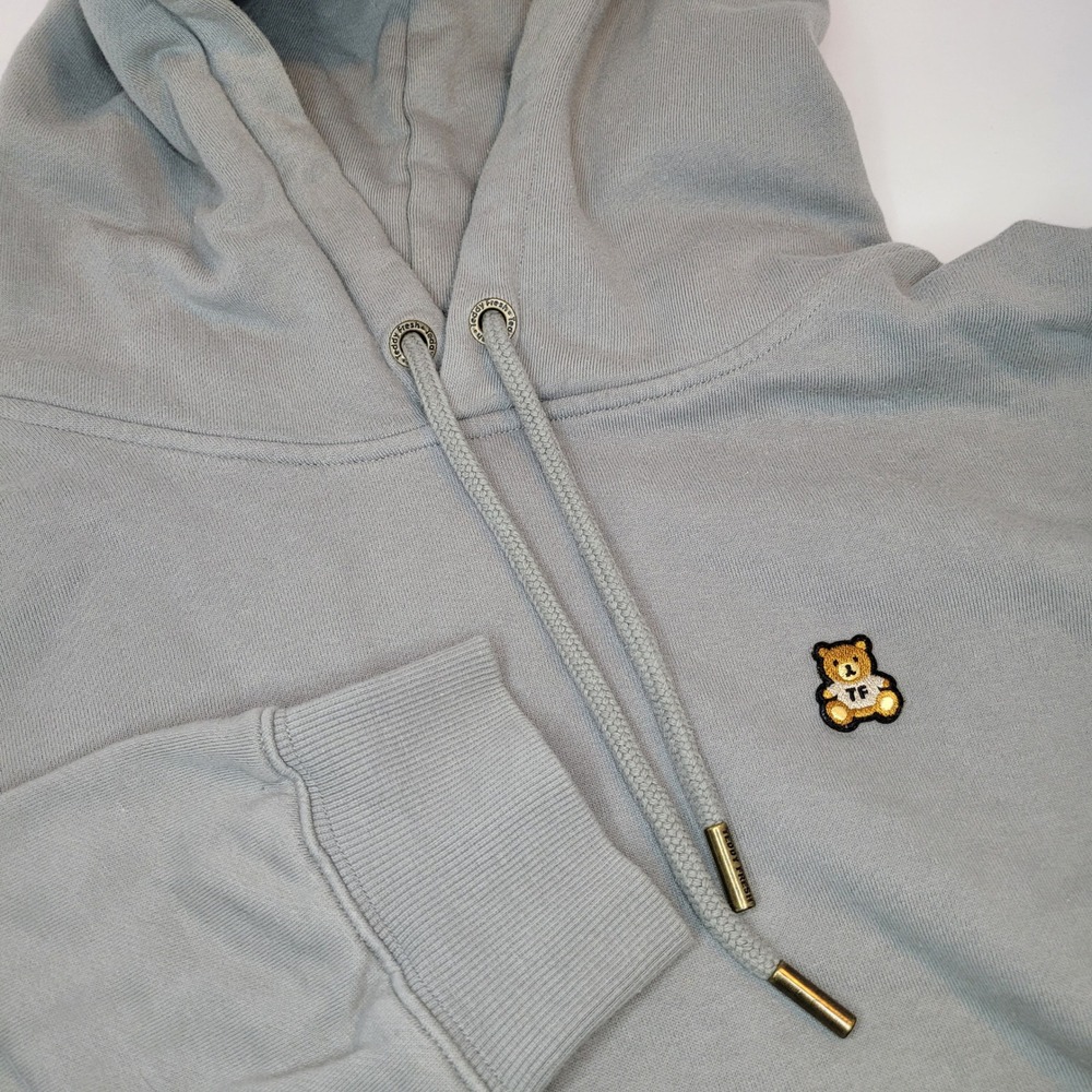 Teddy Fresh Hoodie Mens XL Grey Excellent Embroidered Bear Logo TF23FL77-TF1674